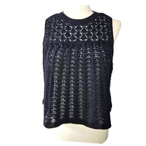 ZARA crochet vest top sleeveless high neck cropped size small
